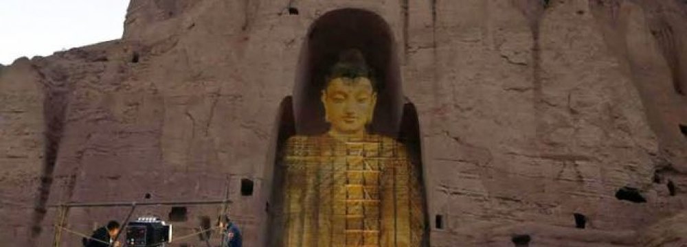 Afghanistan S Destroyed Buddha Statues Return As Ghostly Projections   13 Afghanistan Buddha 